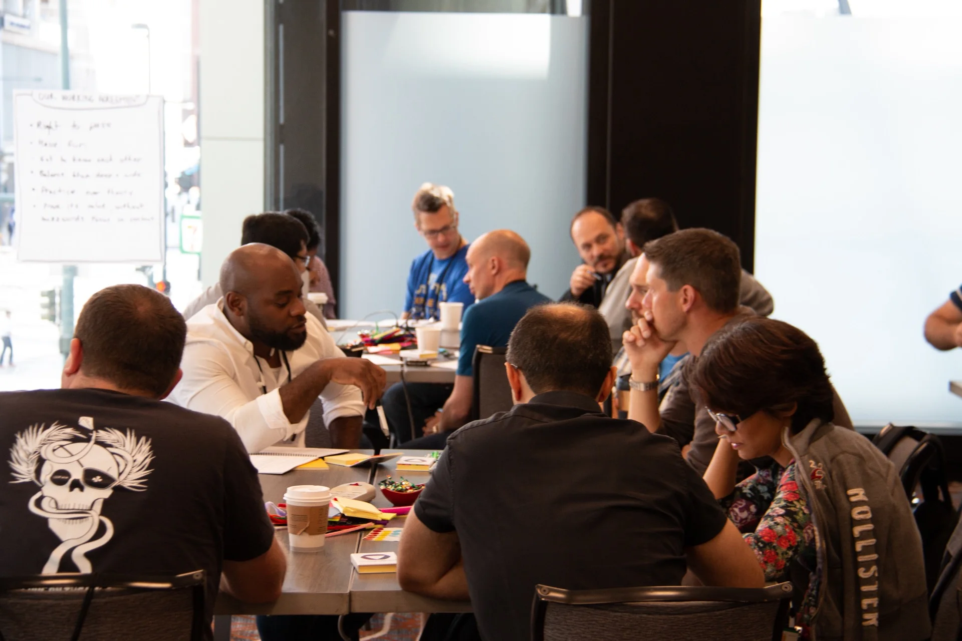 Coaching and consulting session with workshop participants